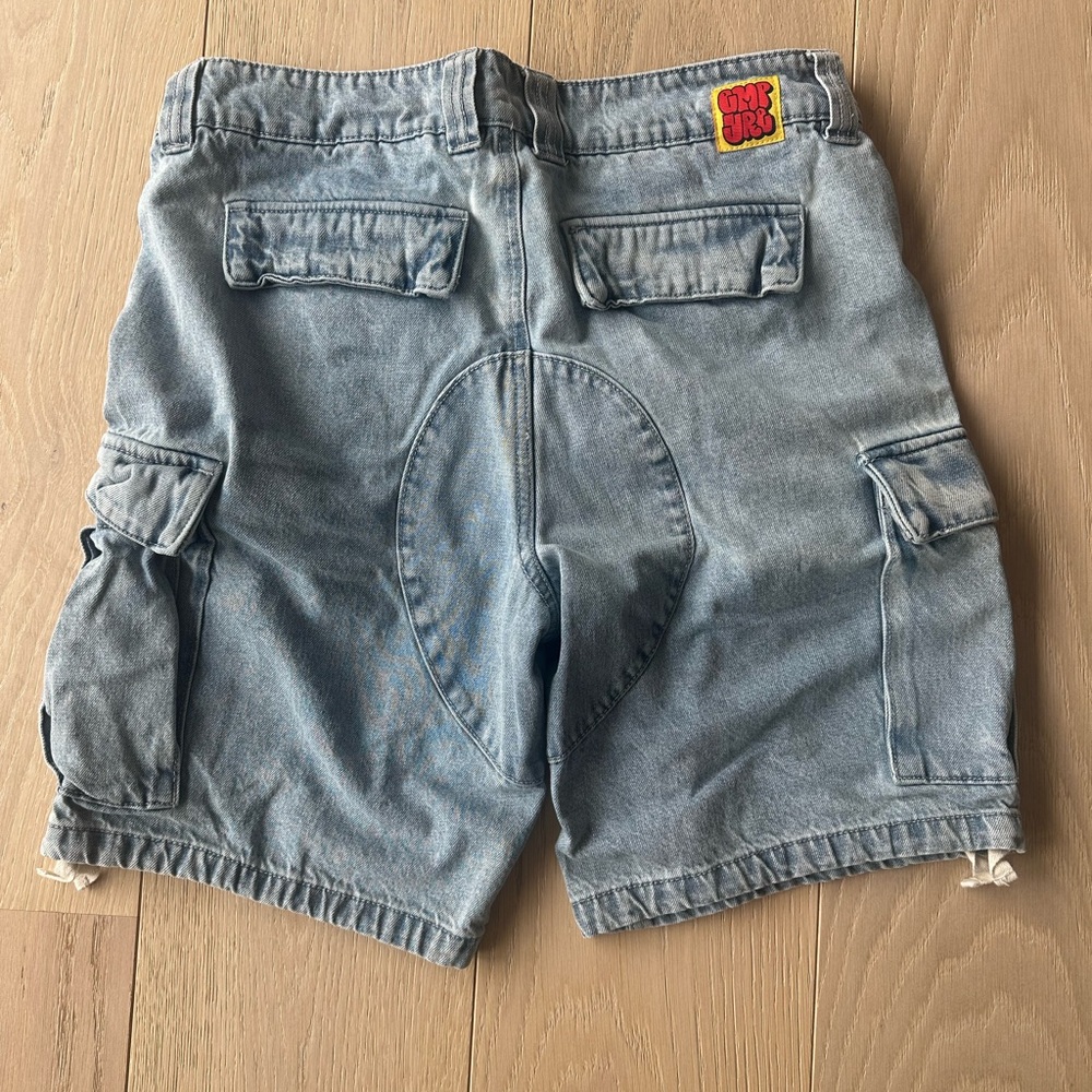 Empyre Light Blue Cargo Shorts with Pockets - Picture 2 of 3